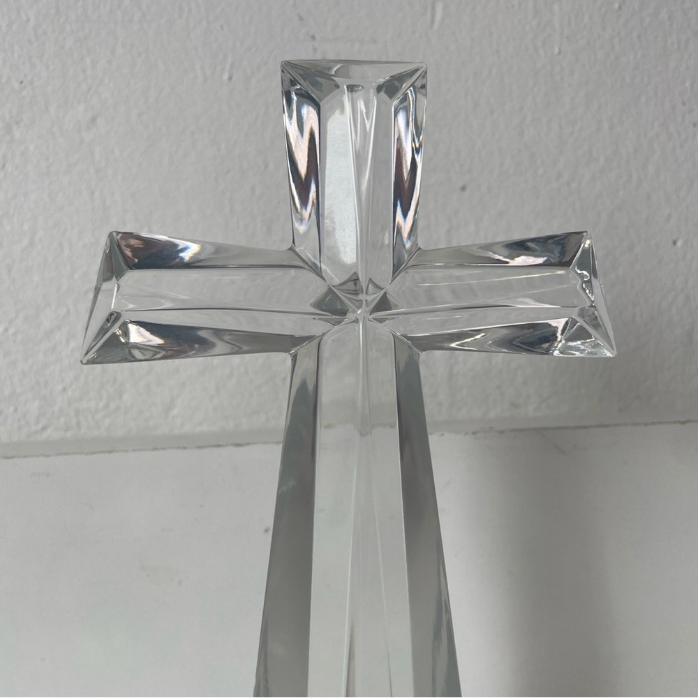 Bohemia Czech Republic 24% Lead Crystal Cross 7.5" tall, Teleflora Gift - Picture 2 of 9